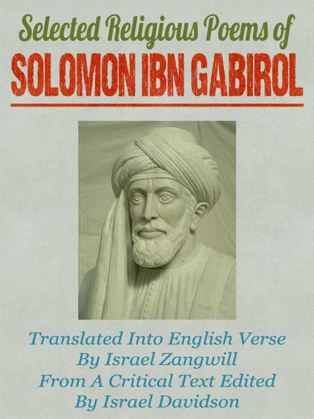 Big bigCover of Selected Religious Poems Of Solomon Ibn Gabirol