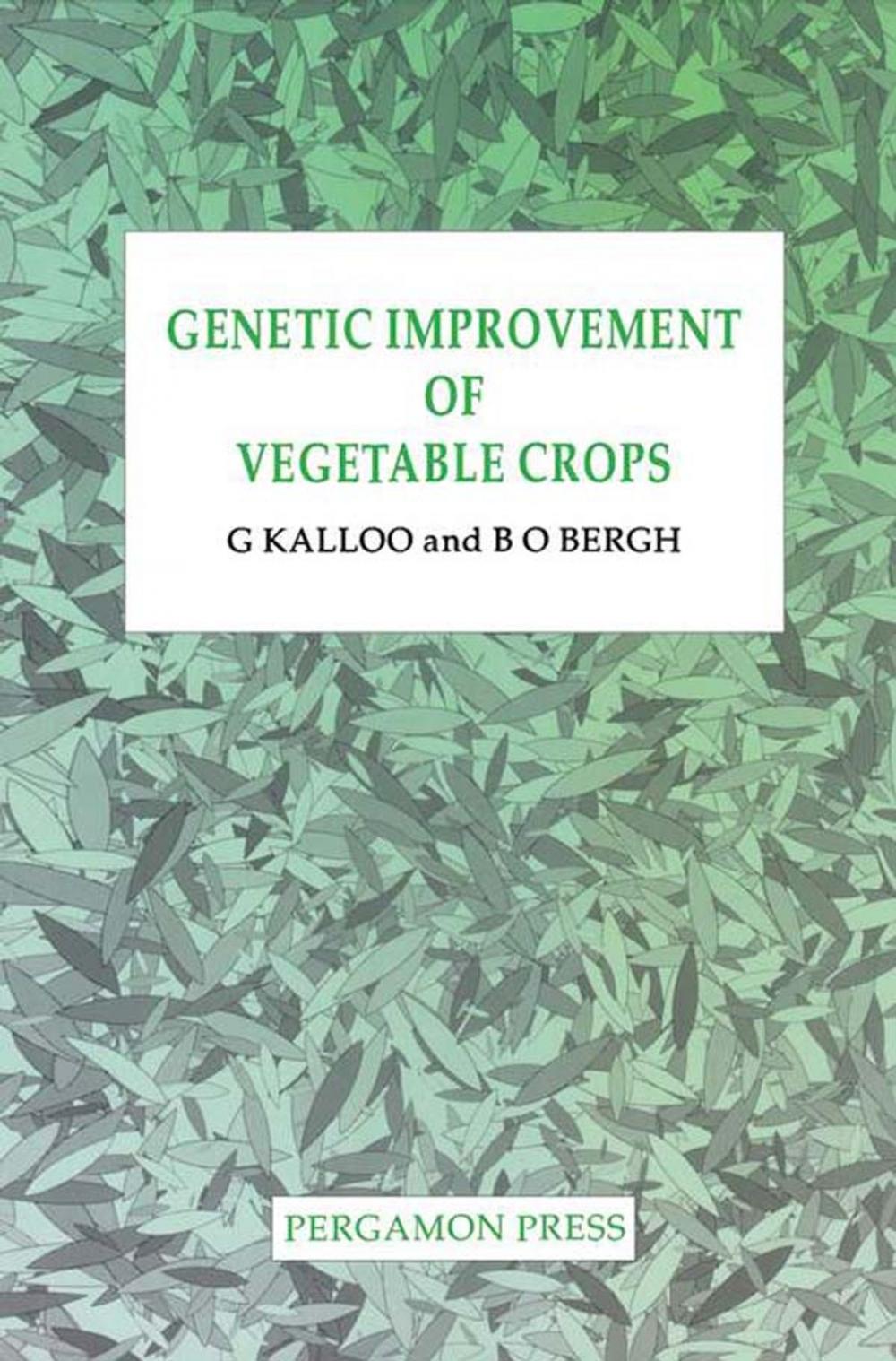 Big bigCover of Genetic Improvement of Vegetable Crops