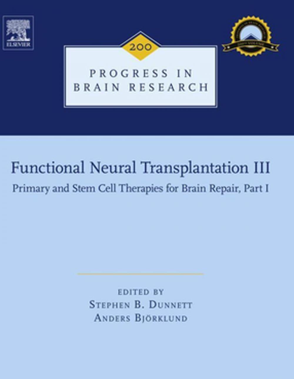Big bigCover of Functional Neural Transplantation III