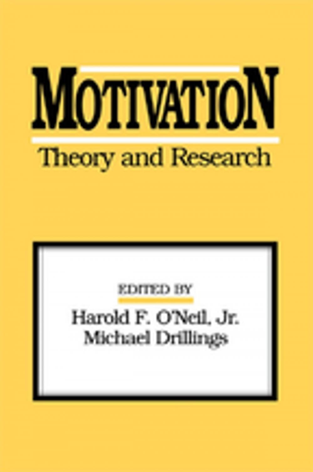 Big bigCover of Motivation: Theory and Research