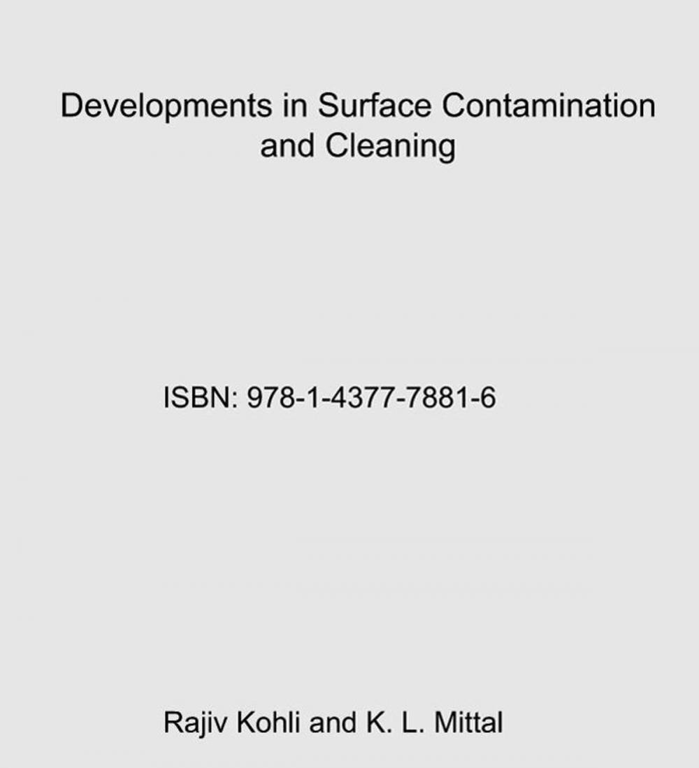 Big bigCover of Developments in Surface Contamination and Cleaning - Vol 5