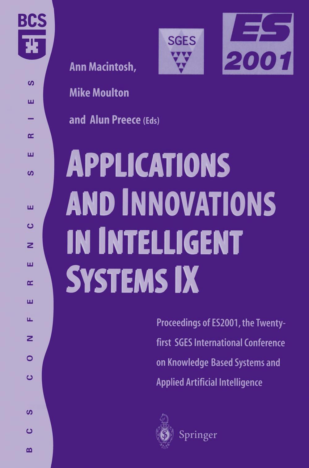 Big bigCover of Applications and Innovations in Intelligent Systems IX