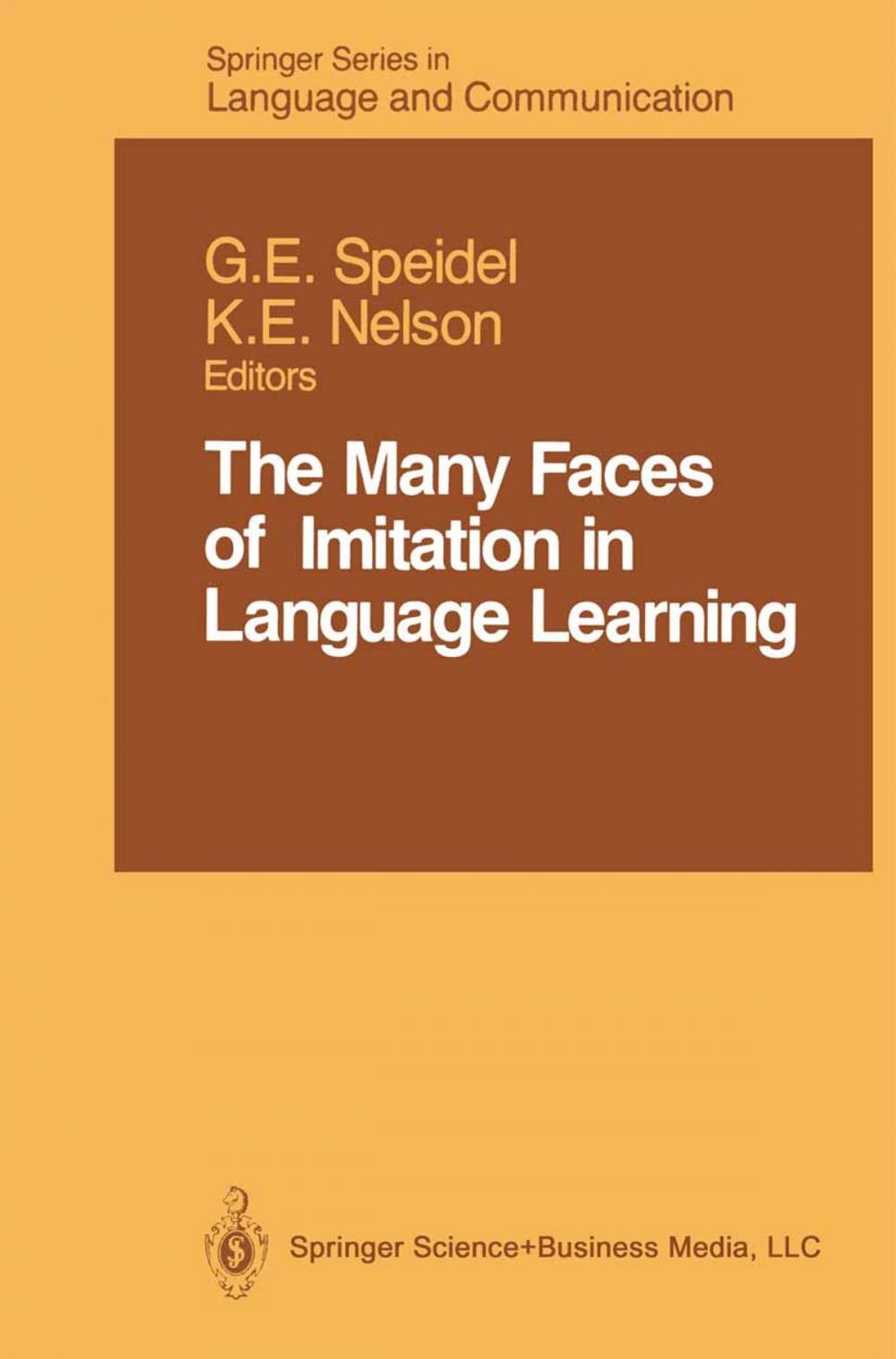 Big bigCover of The Many Faces of Imitation in Language Learning