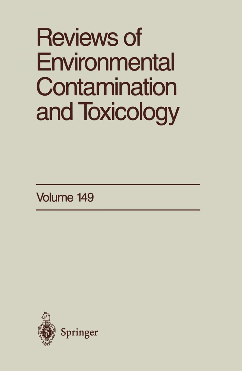 Big bigCover of Reviews of Environmental Contamination and Toxicology