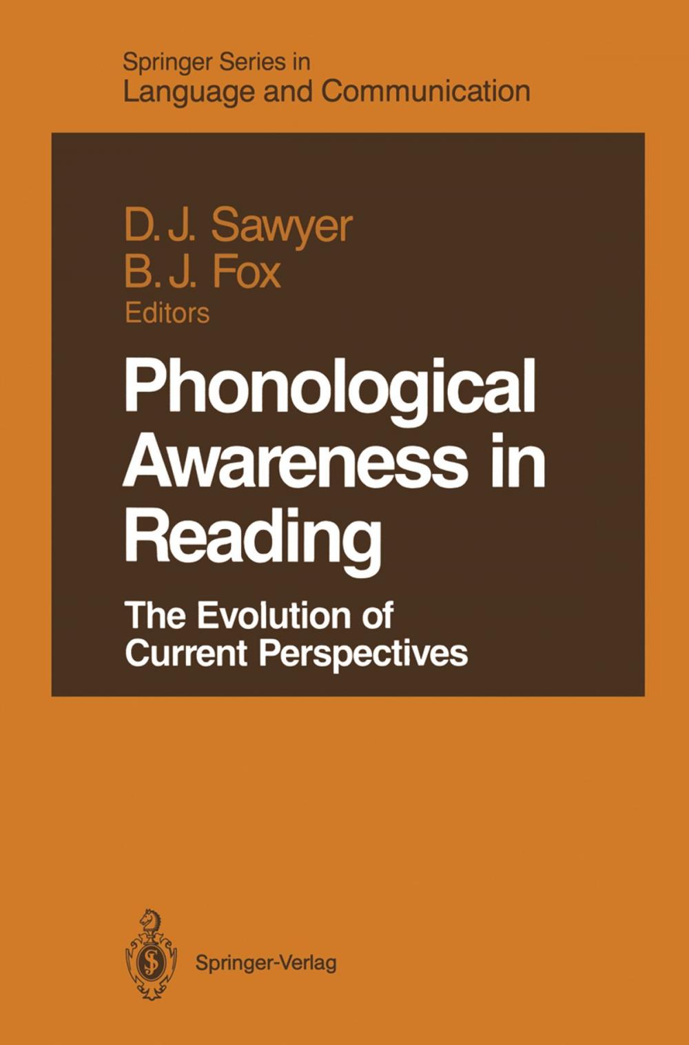 Big bigCover of Phonological Awareness in Reading