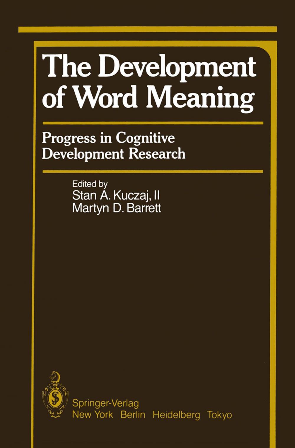 Big bigCover of The Development of Word Meaning
