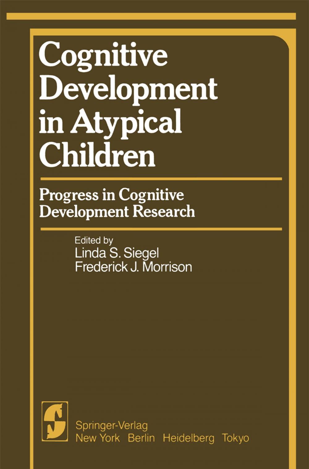 Big bigCover of Cognitive Development in Atypical Children
