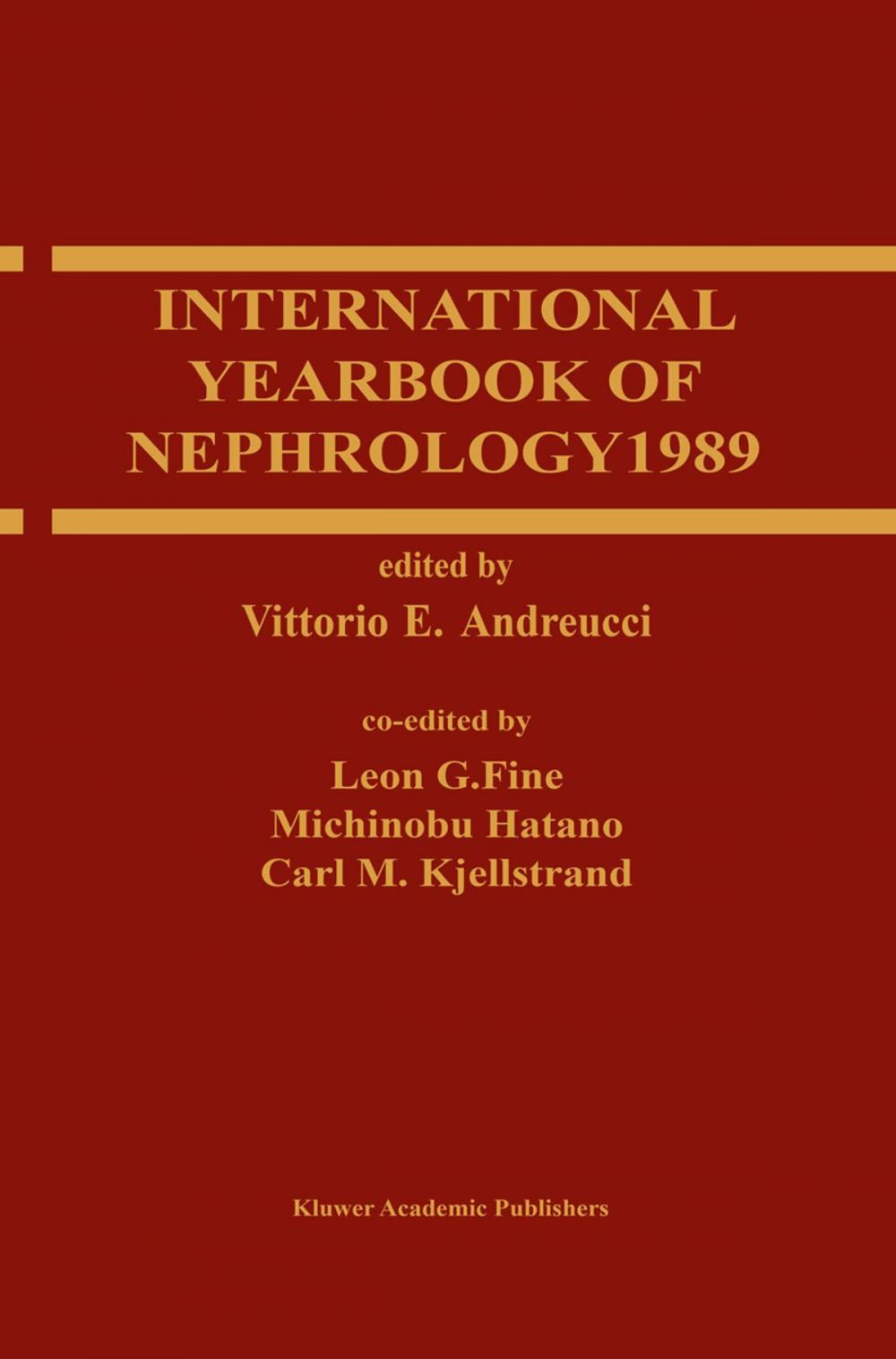 Big bigCover of International Yearbook of Nephrology 1989
