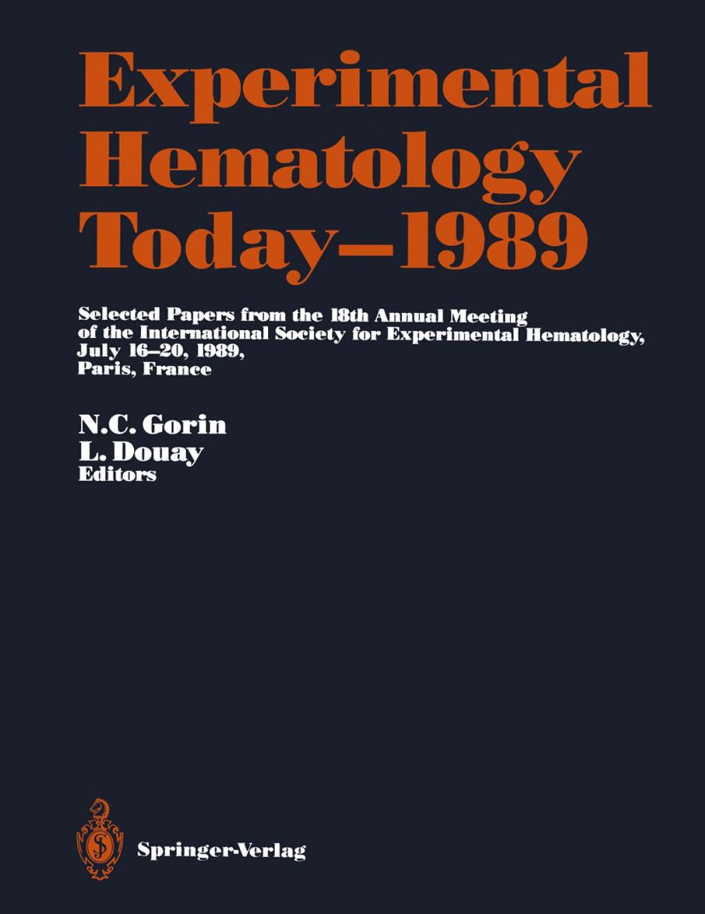 Big bigCover of Experimental Hematology Today—1989