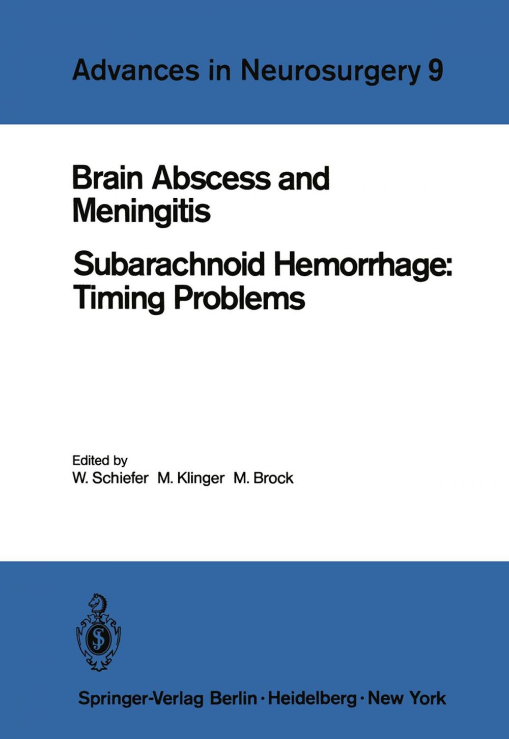 Big bigCover of Brain Abscess and Meningitis