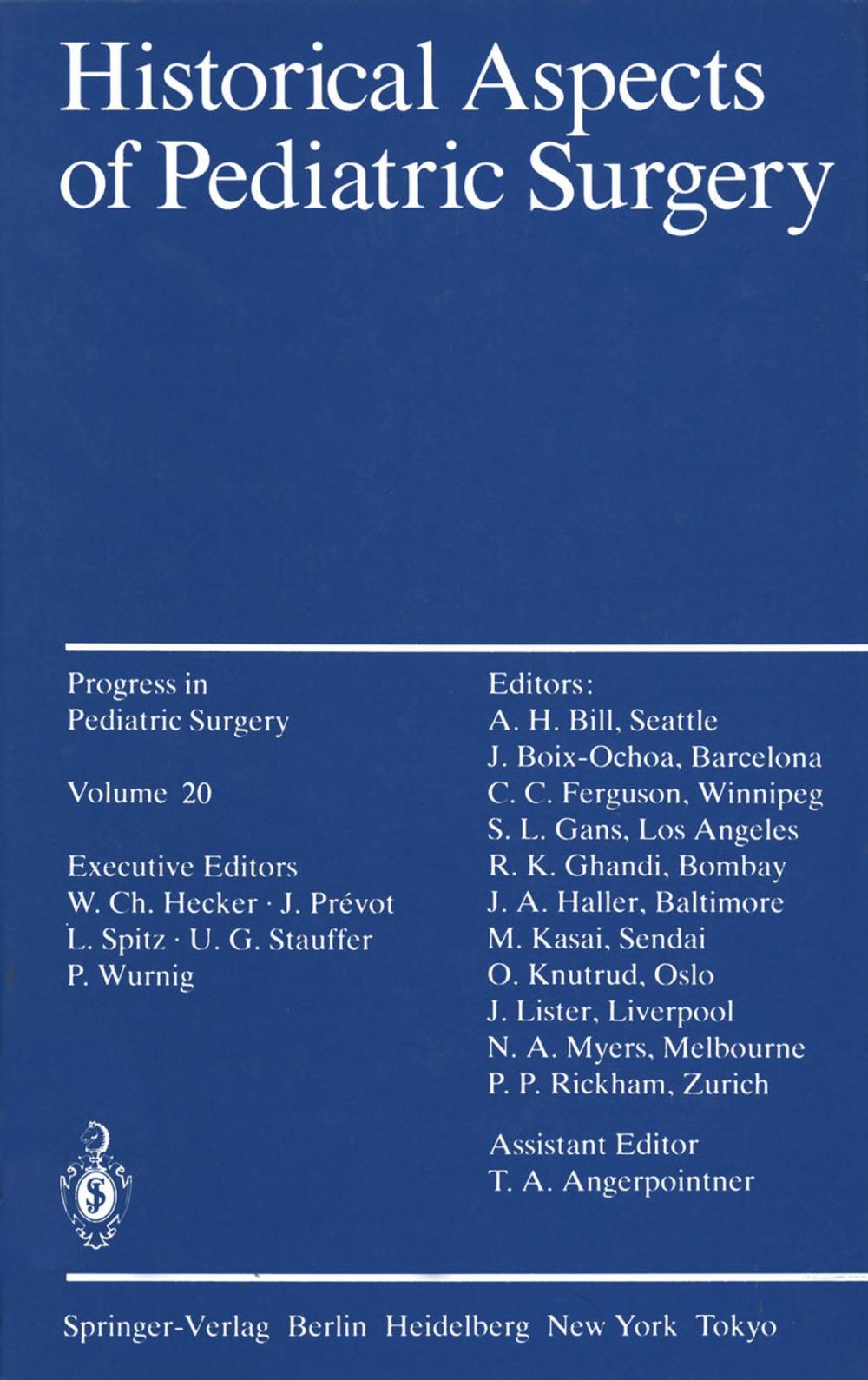 Big bigCover of Historical Aspects of Pediatric Surgery