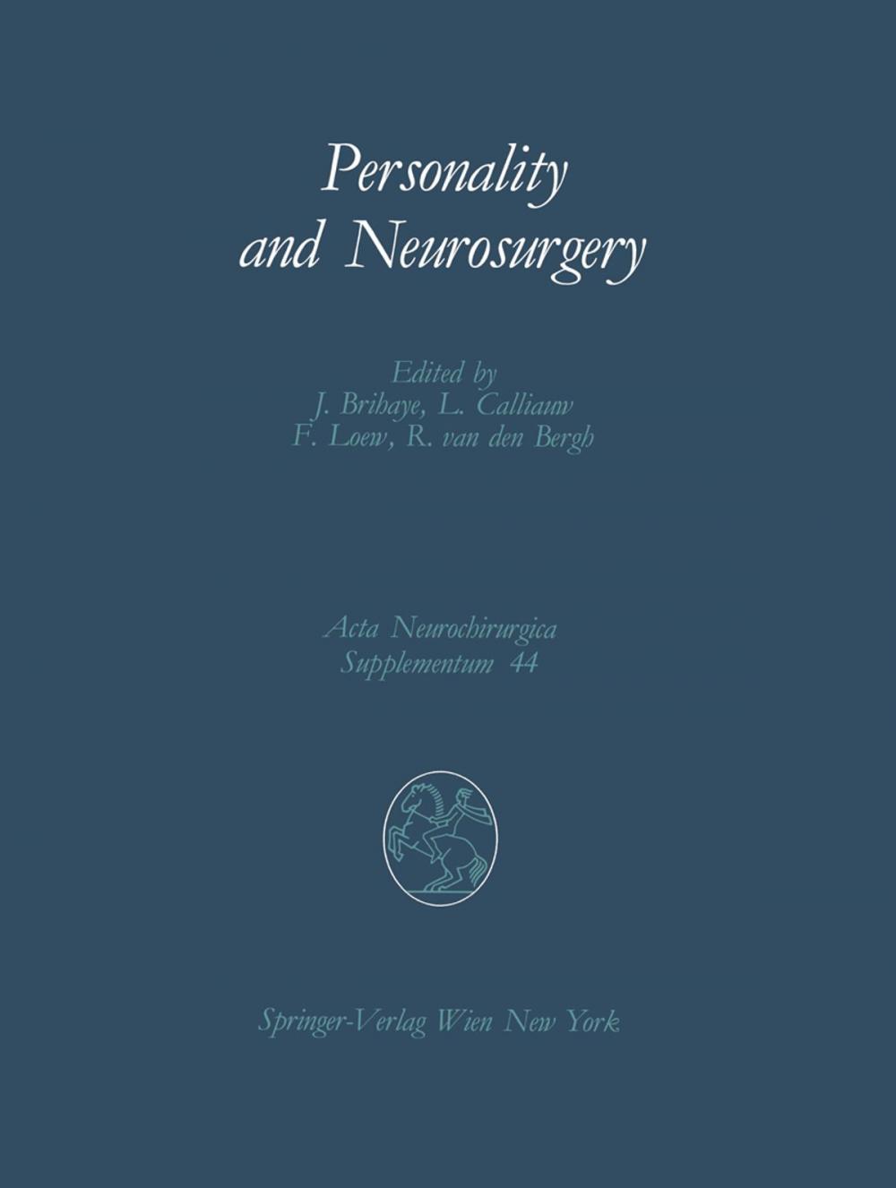 Big bigCover of Personality and Neurosurgery