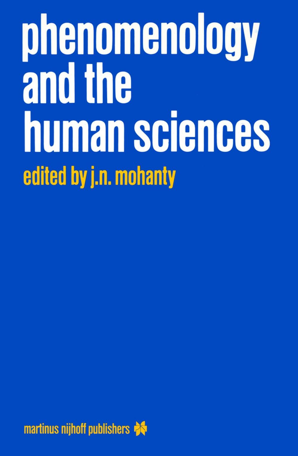 Big bigCover of Phenomenology and the Human Sciences
