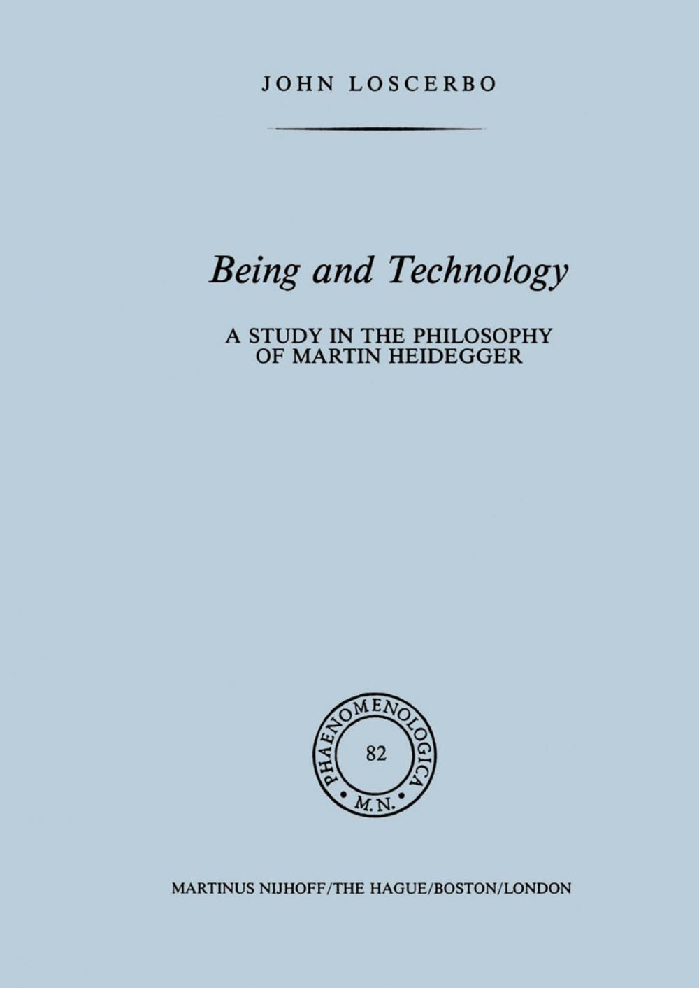 Big bigCover of Being and Technology