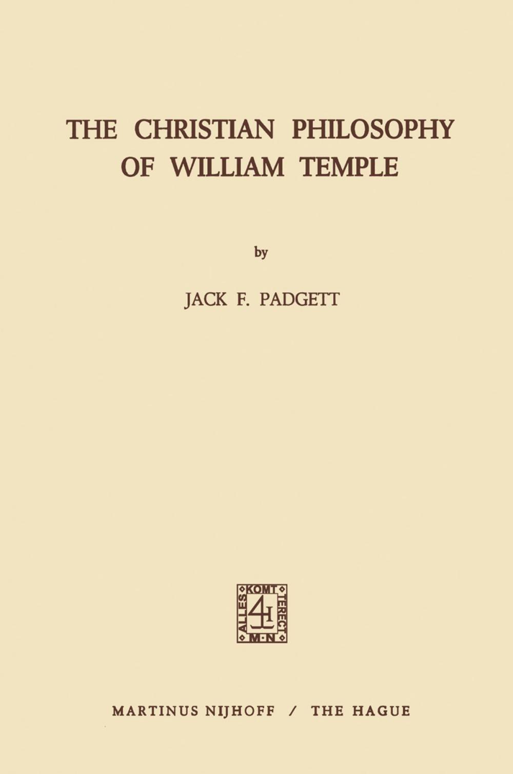 Big bigCover of The Christian Philosophy of William Temple