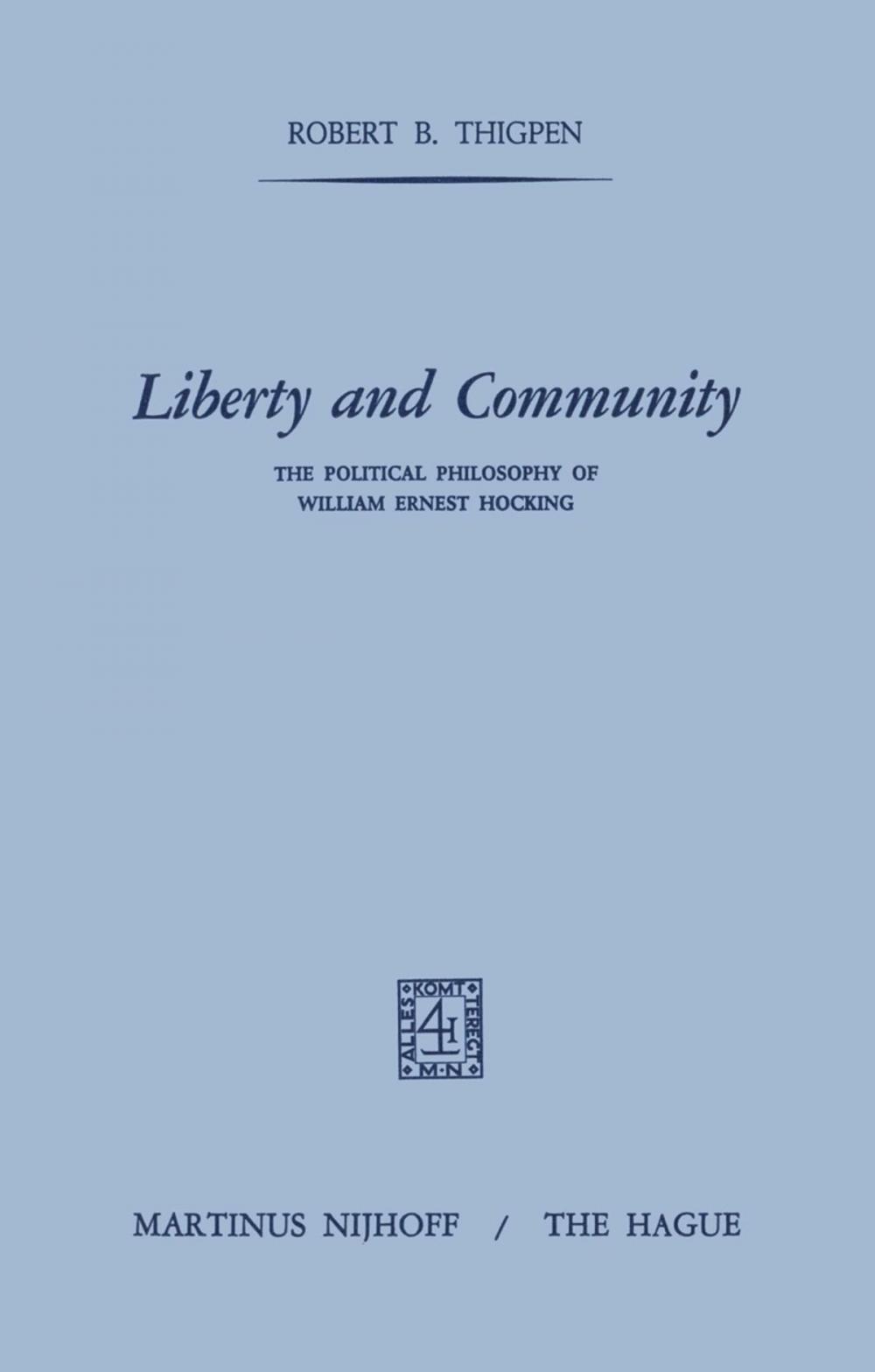 Big bigCover of Liberty and Community