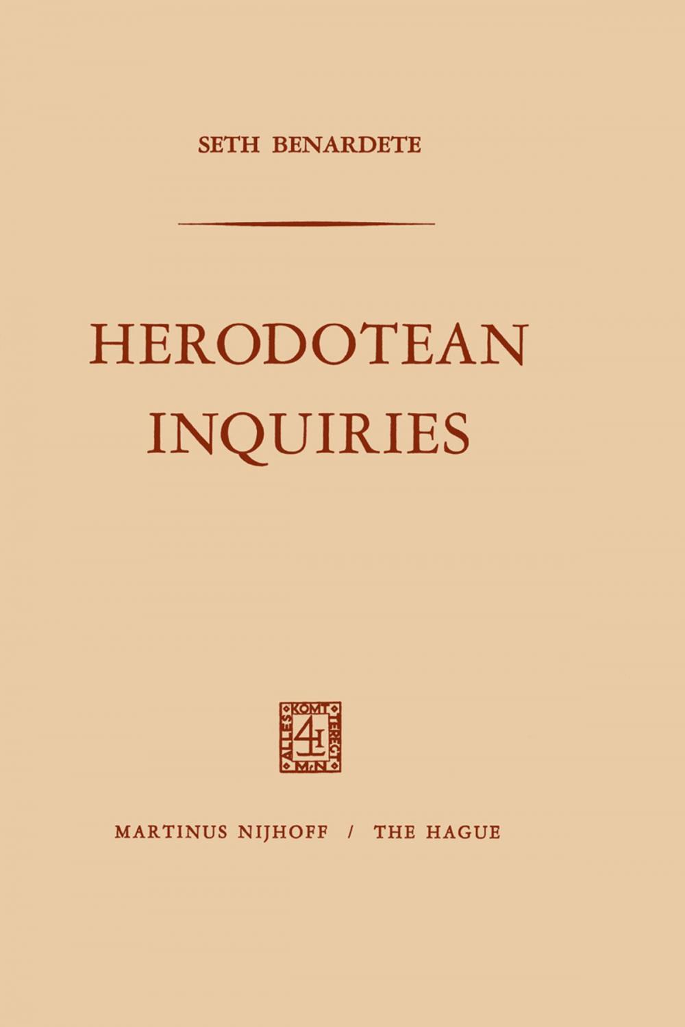Big bigCover of Herodotean Inquiries
