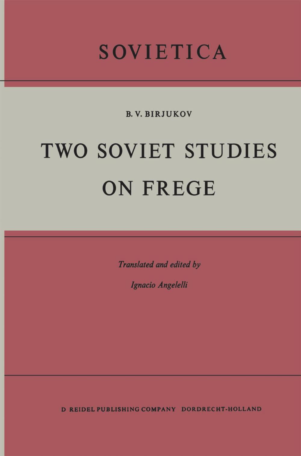 Big bigCover of Two Soviet Studies on Frege