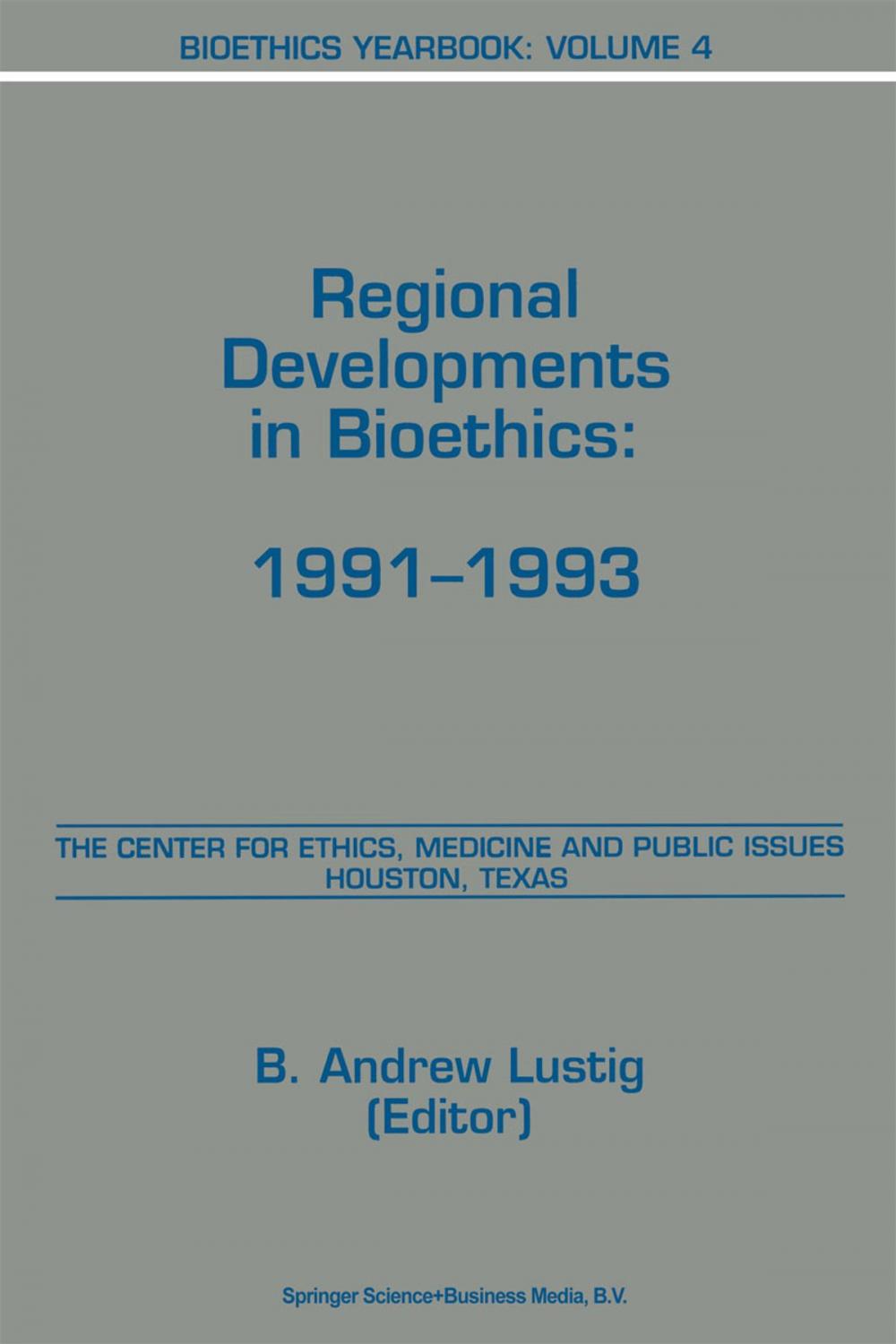 Big bigCover of Bioethics Yearbook
