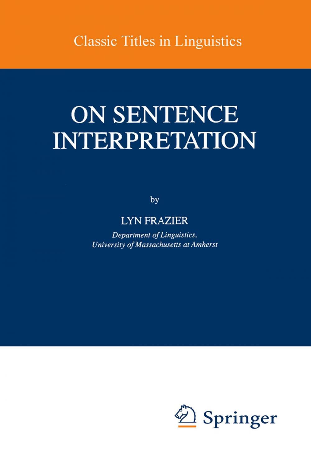 Big bigCover of On Sentence Interpretation