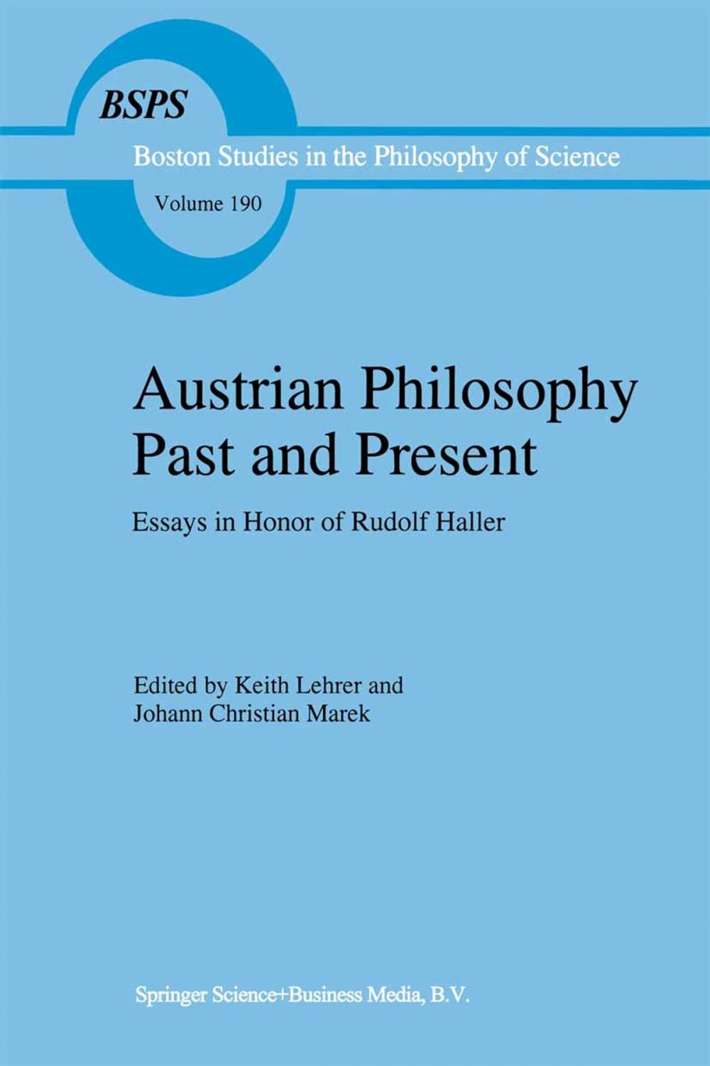 Big bigCover of Austrian Philosophy Past and Present