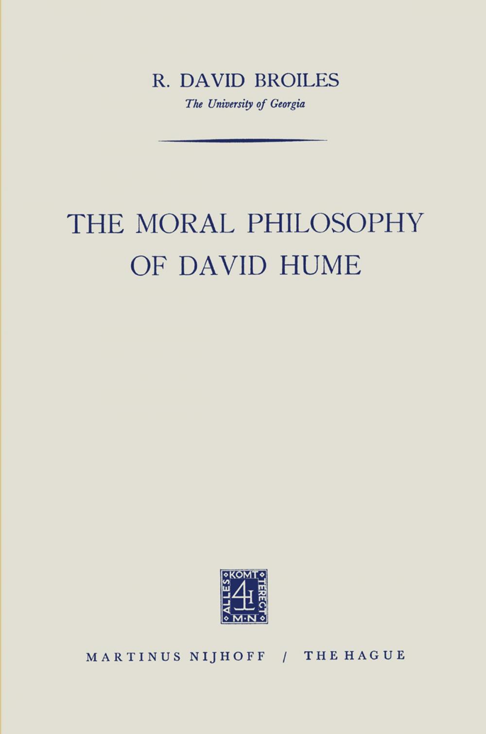 Big bigCover of The Moral Philosophy of David Hume