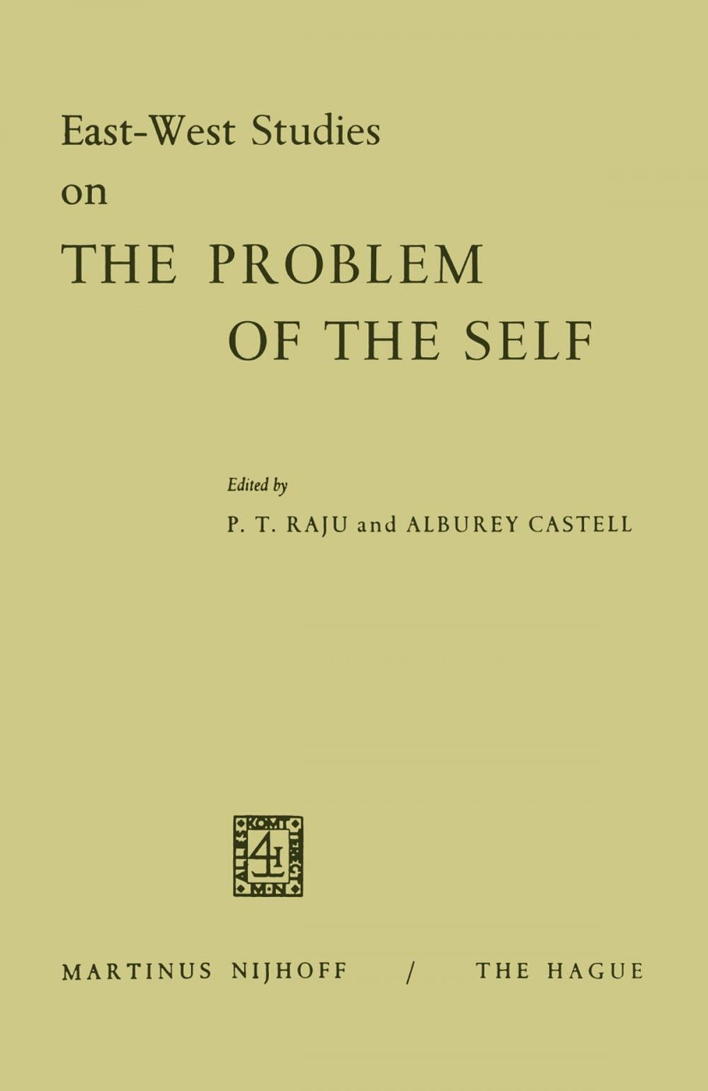 Big bigCover of East-West Studies on the Problem of the Self