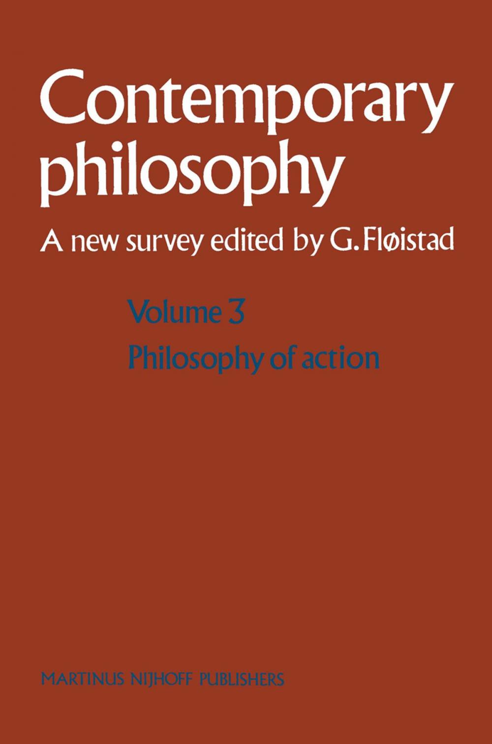Big bigCover of Volume 3: Philosophy of Action
