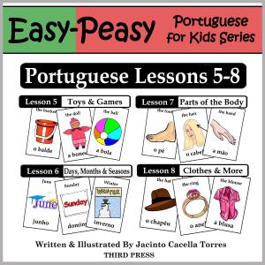 Cover of Portuguese Lessons 5-8: Toys/Games, Months/Days/Seasons, Parts of the Body, Clothes