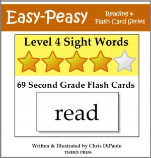 Book cover of Level 4 Sight Words: 69 Second Grade Flash Cards