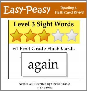 Book cover of Level 3 Sight Words: 61 First Grade Flash Cards