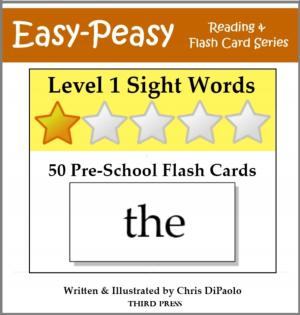 Book cover of Level 1 Sight Words: 50 Pre-School Flash Cards