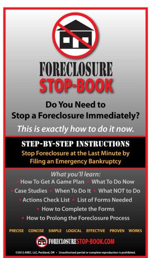 Book cover of Foreclosure Stop-Book