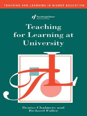 Cover of the book Teaching for Learning at University by Michael Spingler