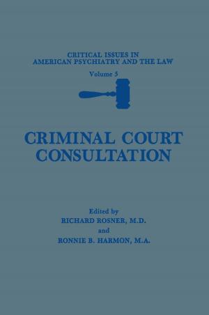 Cover of the book Criminal Court Consultation by Richard K. Thomas
