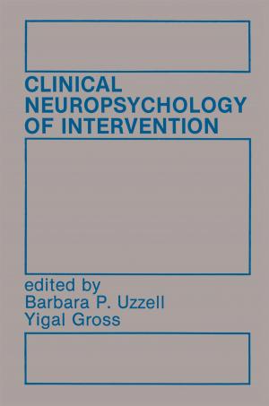 Cover of the book Clinical Neuropsychology of Intervention by P. J. H. Baily
