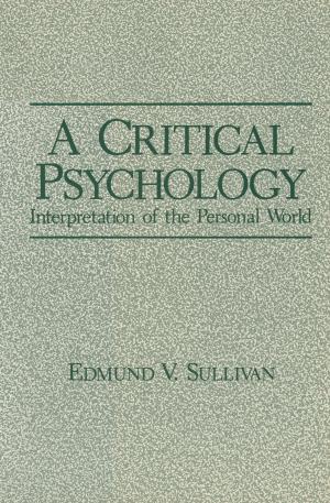 Cover of the book A Critical Psychology by Y. Jack Weitsman