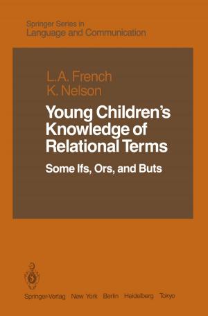 Cover of the book Young Children’s Knowledge of Relational Terms by 
