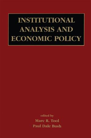 Cover of the book Institutional Analysis and Economic Policy by Manolis G. Kavussanos, Stelios Marcoulis