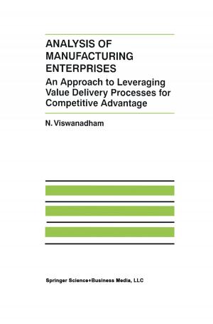 Cover of the book Analysis of Manufacturing Enterprises by Lawrence J. Drew