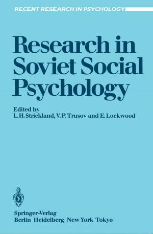 Cover of the book Research in Soviet Social Psychology by Matthew A. Bentley