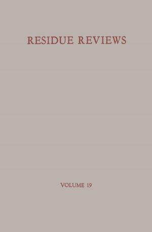 Cover of the book Residue Reviews/Rückstandsberichte by Théodore de Saussure