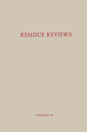 Cover of the book Residue Reviews / Rückstands-Berichte by Steven F. Viegas, P.J. Kearney