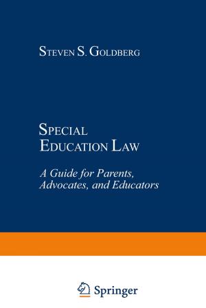 Cover of the book Special Education Law by Masatoshi Sakawa, Hitoshi Yano, Ichiro Nishizaki