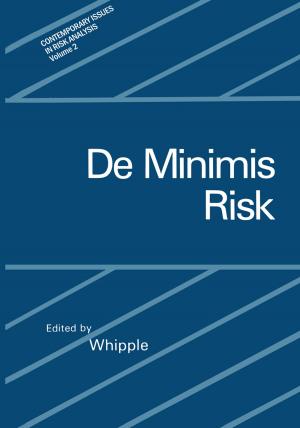 Cover of the book De Minimis Risk by J. Morganroth, E. Neil Moore
