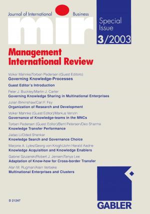 Cover of the book Governing Knowledge-Processes by Heribert Meffert, Christoph Burmann, Manfred Kirchgeorg