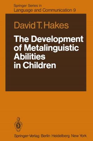 Book cover of The Development of Metalinguistic Abilities in Children
