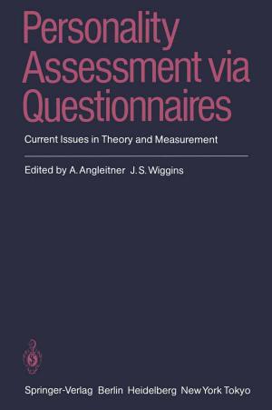 Cover of the book Personality Assessment via Questionnaires by Muthusamy Lakshmanan, Dharmapuri Vijayan Senthilkumar