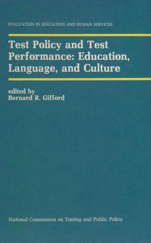 Cover of the book Test Policy and Test Performance: Education, Language, and Culture by Li Zhang