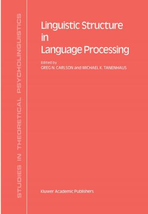 Cover of the book Linguistic Structure in Language Processing by M. de Vincenzi
